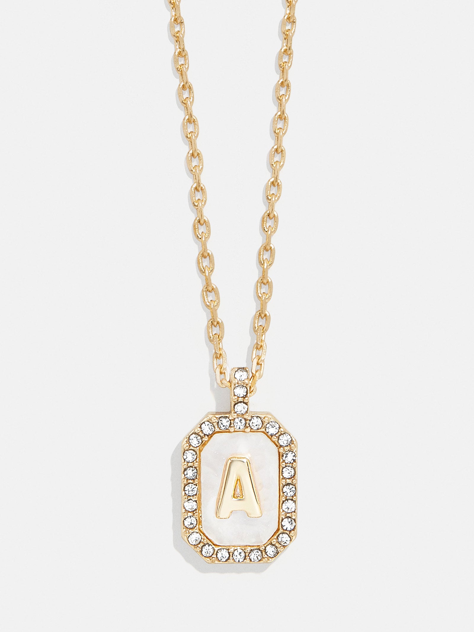 Gold & Mother of Pearl Initial Necklace - Mother Of Pearl - Image 3