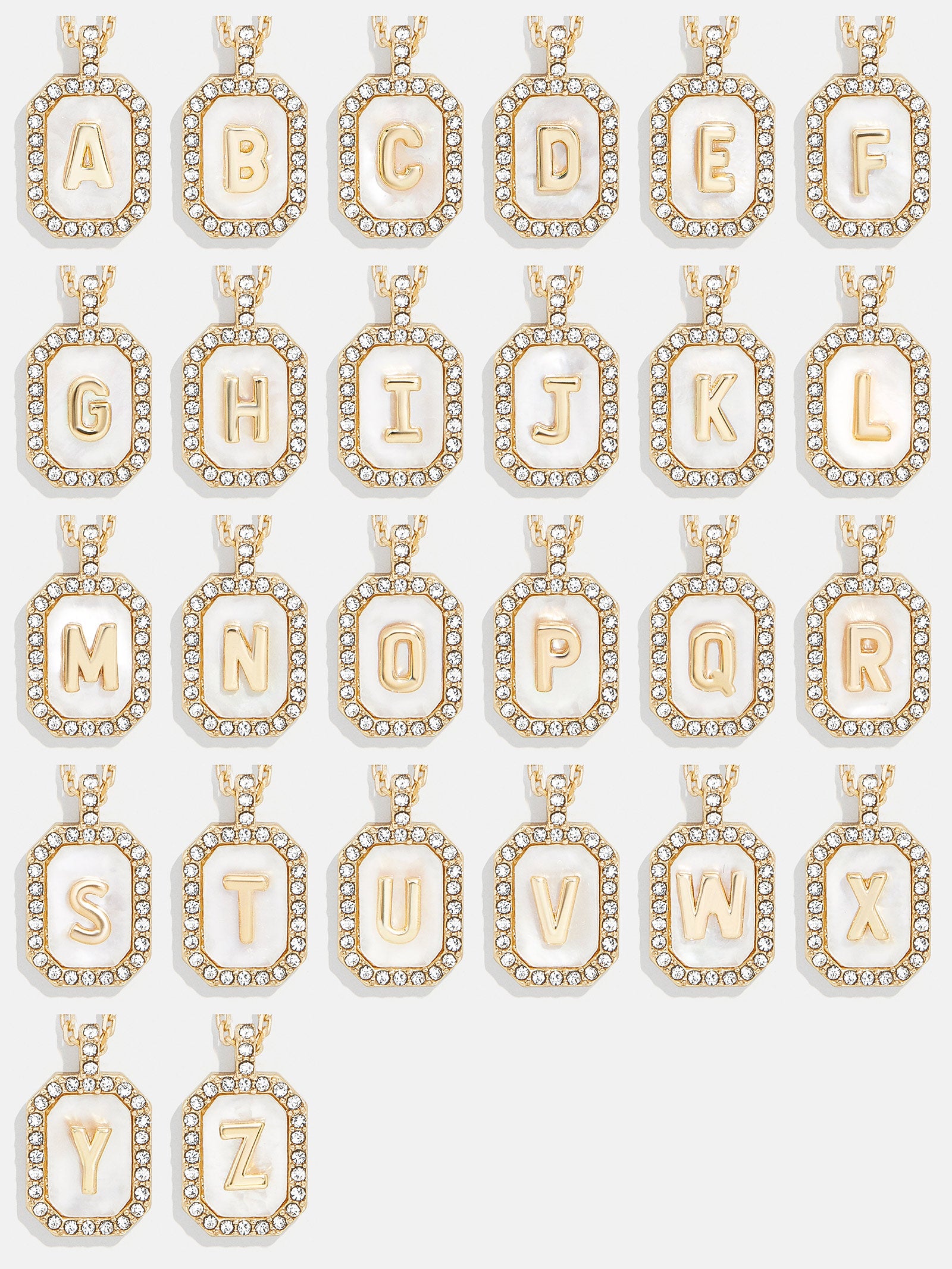 Gold & Mother of Pearl Initial Necklace - Mother Of Pearl - Image 31