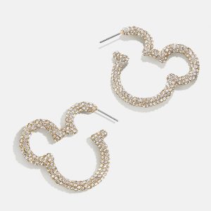 Mickey Mouse Disney Essential Hoop Earrings - Gold/Pav??