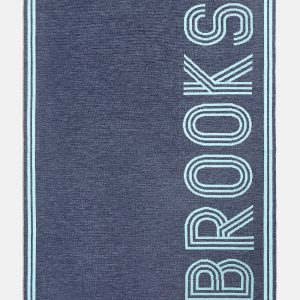 Your Name In Stripes Custom Blanket - Light Blue / Dark Blue