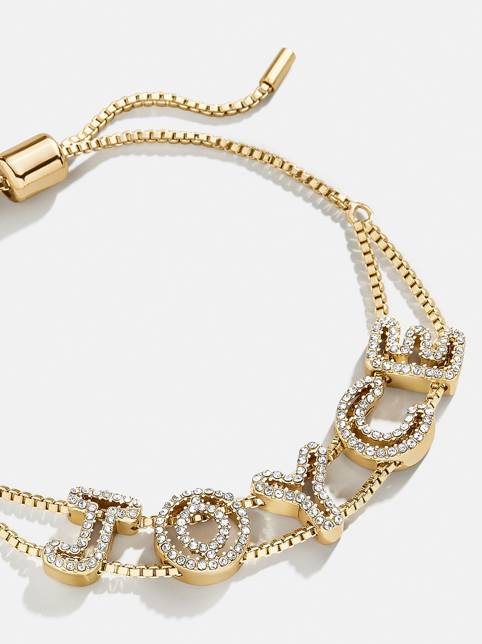 Pav?? Slider Custom Bracelet - Negative Space Pav??