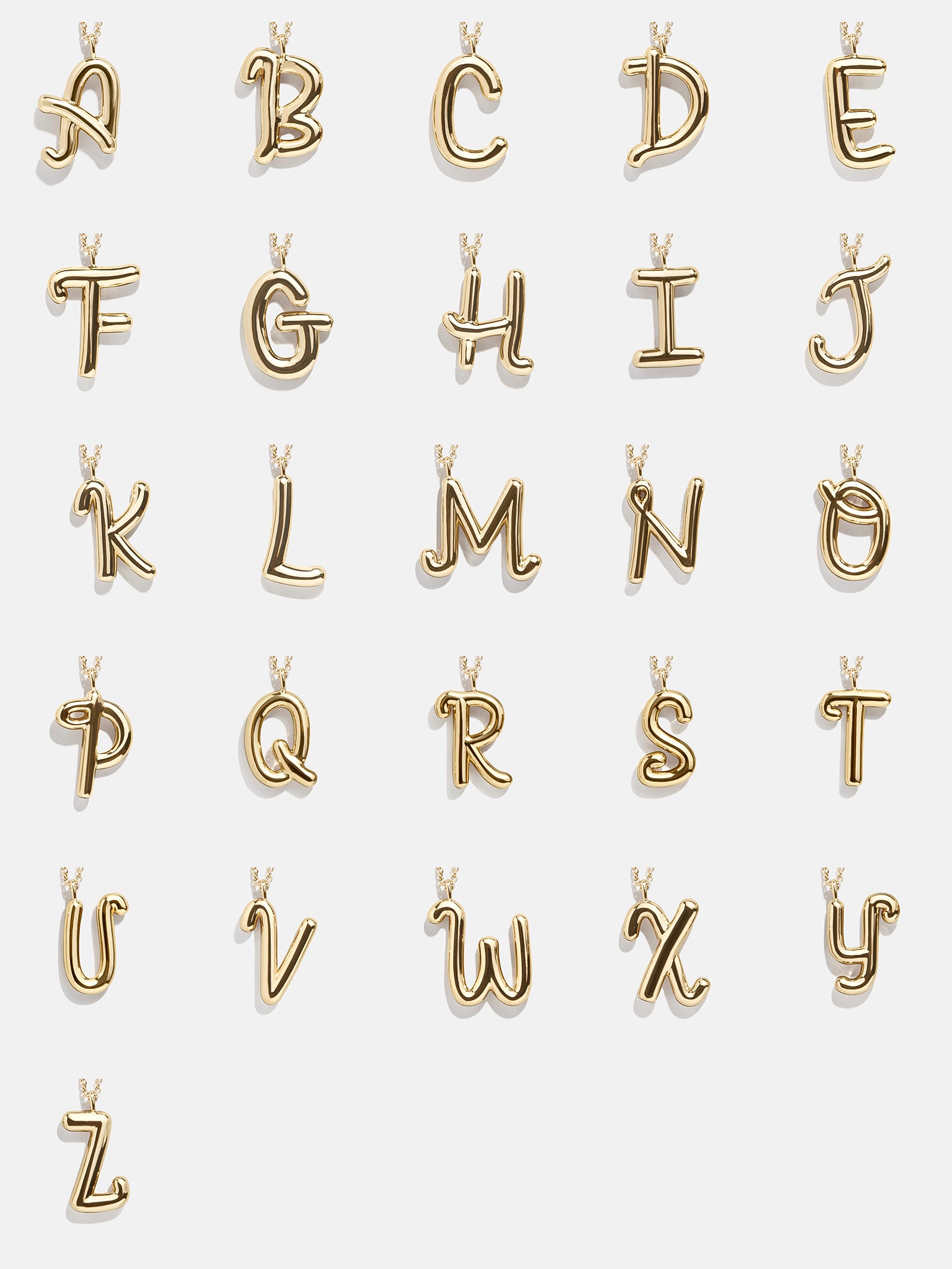 Bubble Script Initial Necklace - Bubble Script - Image 29