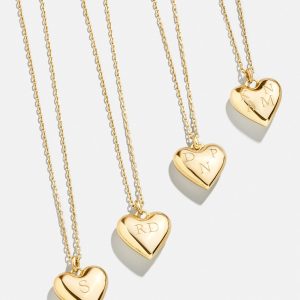18K Gold Custom Bubble Heart Necklace - 18K Gold