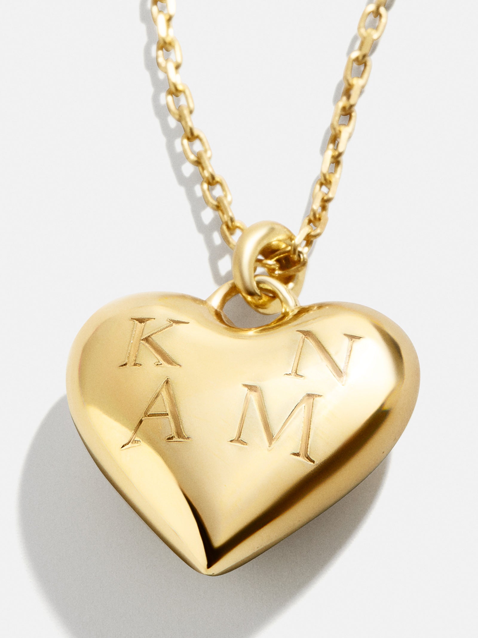 18K Gold Custom Bubble Heart Necklace - 18K Gold - Image 3