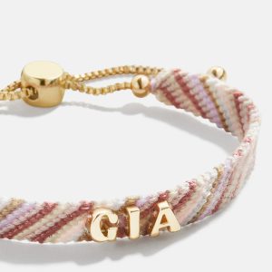 Woven Kids' Custom Friendship Bracelet - Pink Ombre Stripe