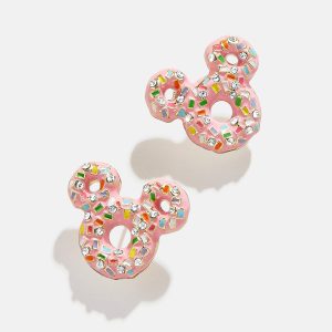 Mickey Mouse Disney Pink Donut Stud Earrings - Disney Pink Donut Earring