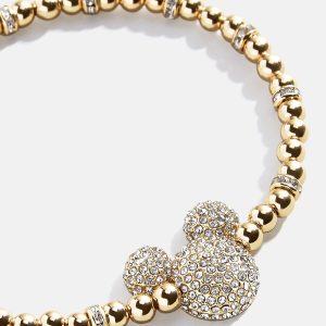 Mickey Mouse Disney Pav?? Bracelet - Gold/Pav??