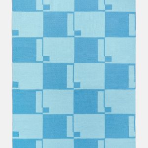 Opposites Attract Custom Blanket - Bright Blue/Light Blue