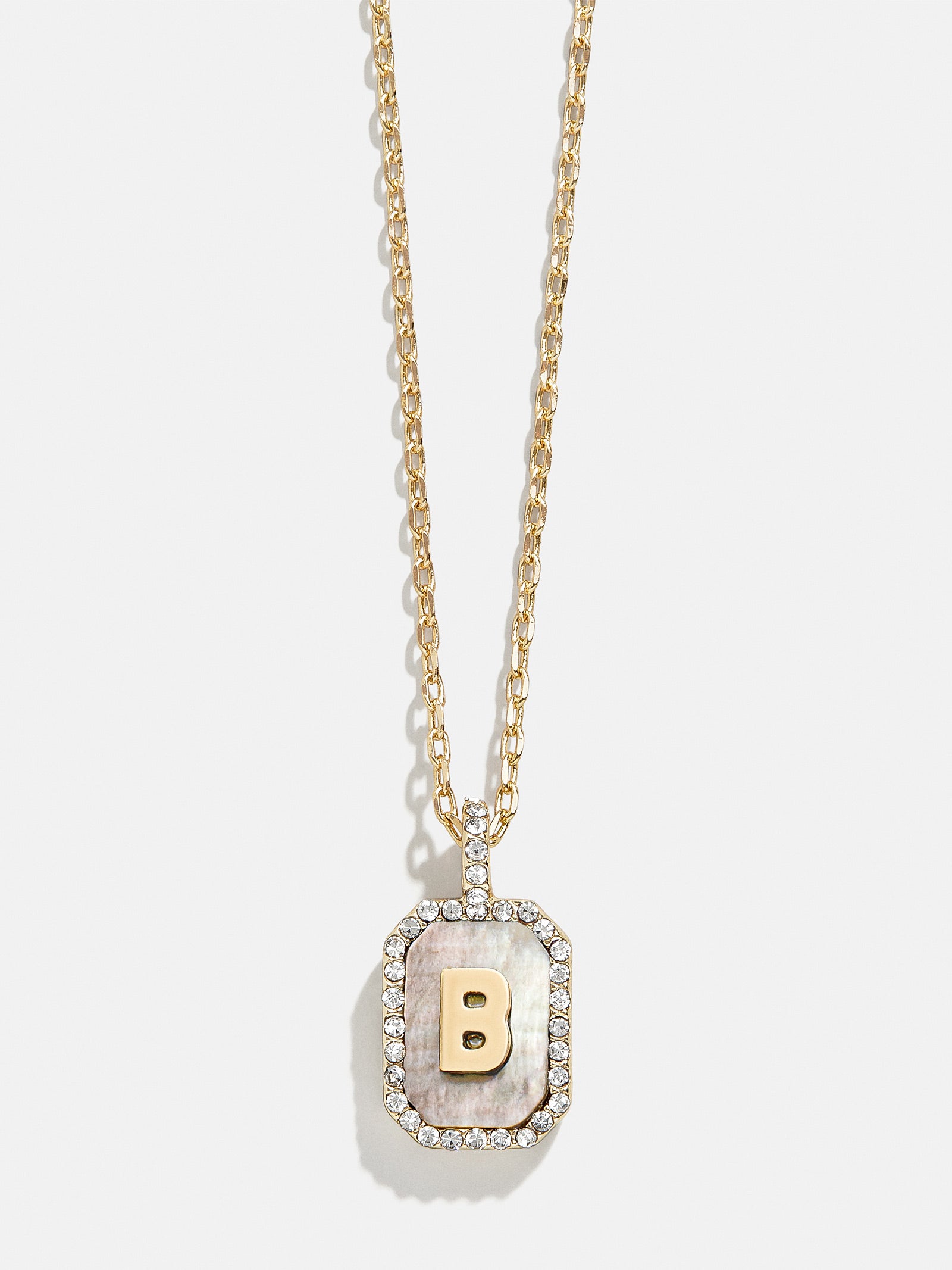 Gold & Mother Of Pearl Initial Necklace - Dark Mother Of Pearl - Image 4