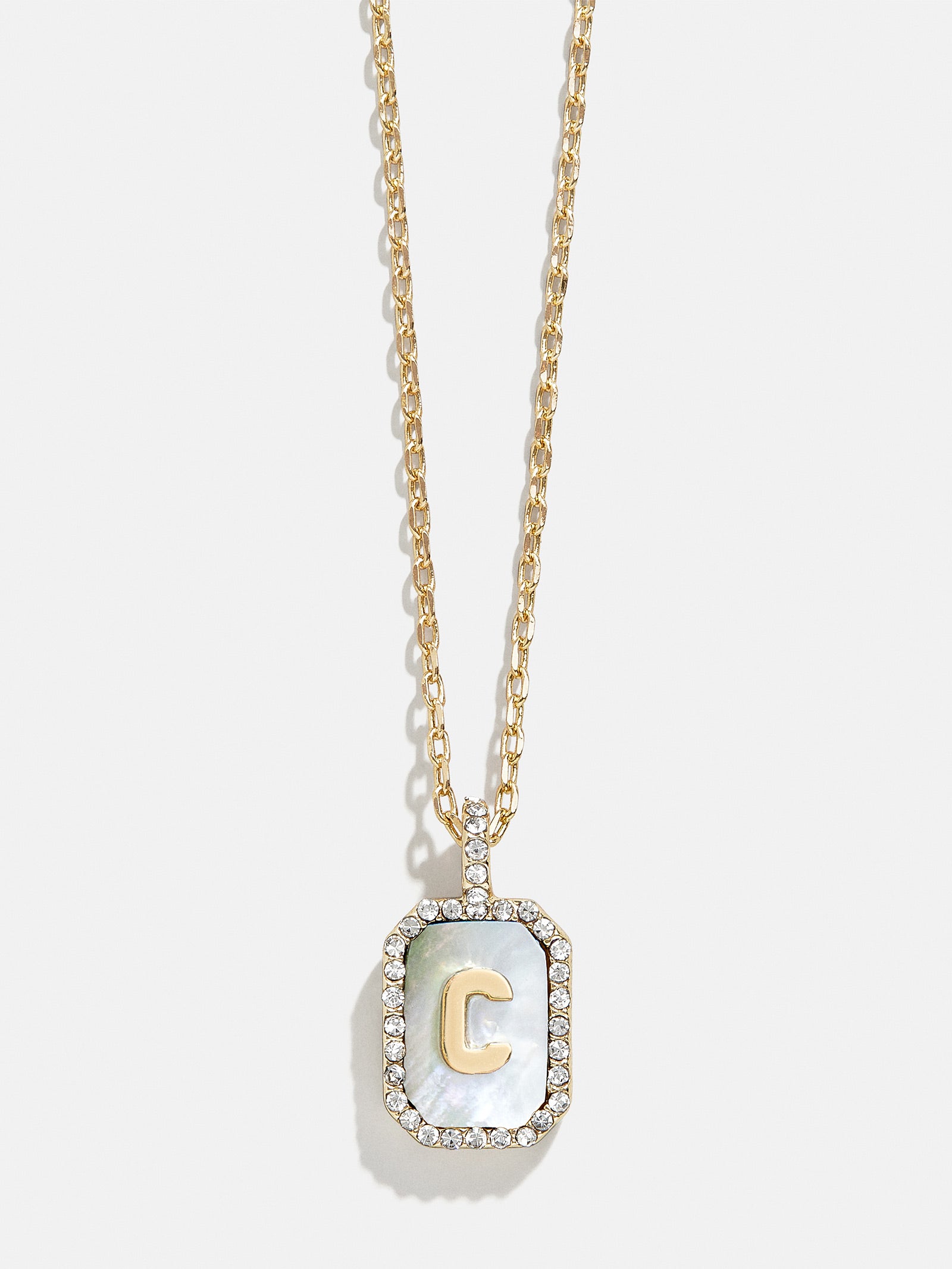 Gold & Mother Of Pearl Initial Necklace - Dark Mother Of Pearl - Image 5