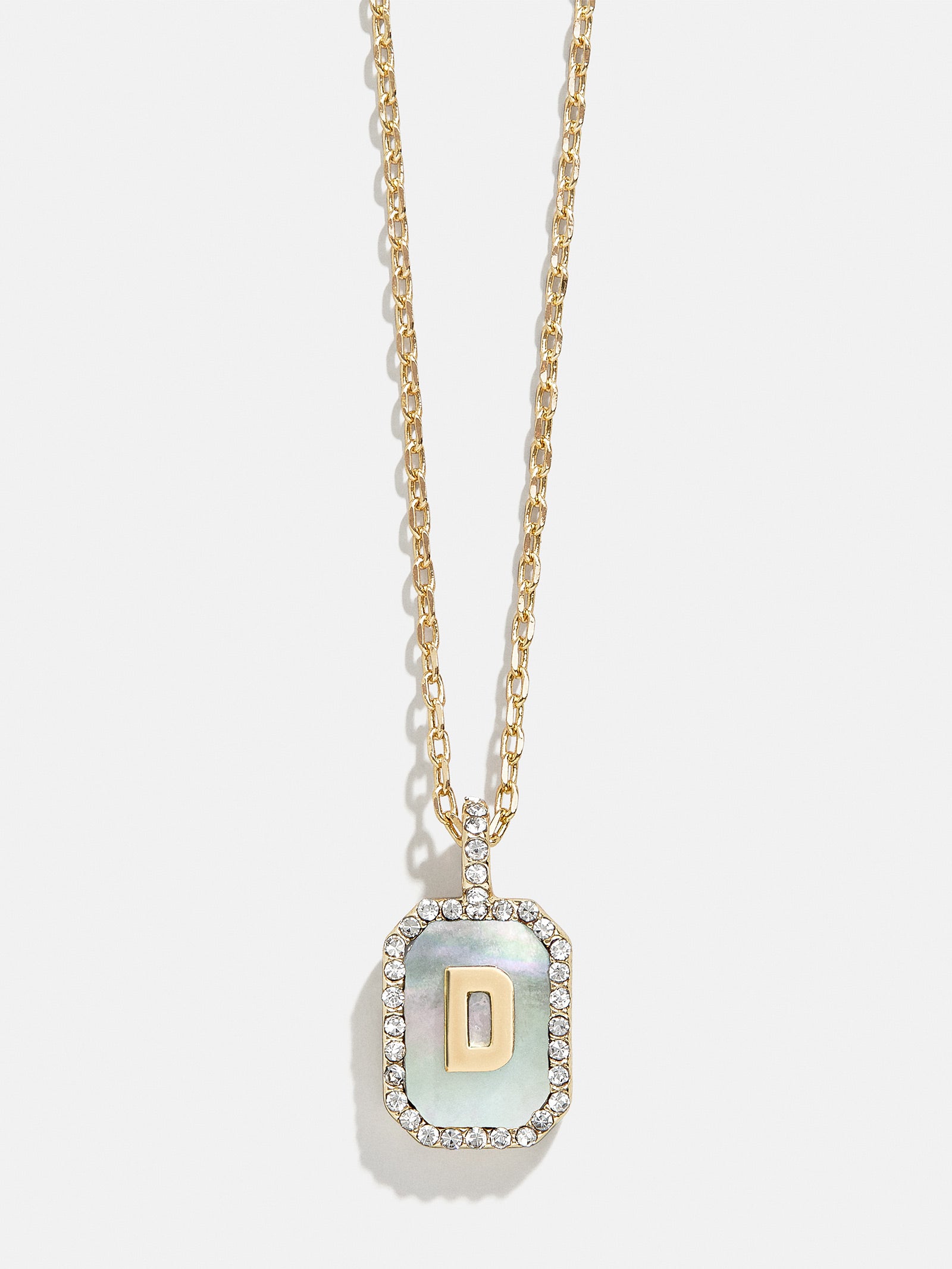 Gold & Mother Of Pearl Initial Necklace - Dark Mother Of Pearl - Image 6