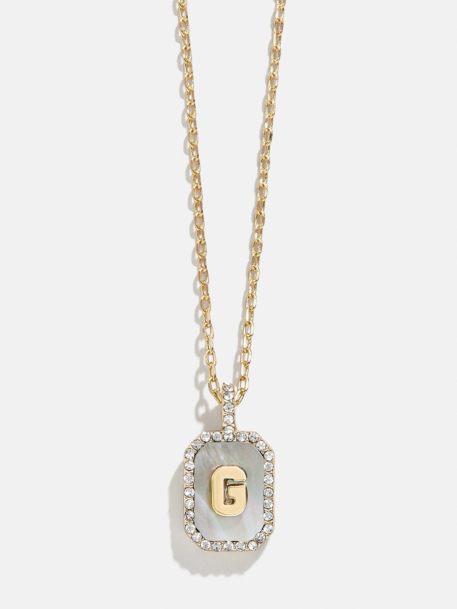Gold & Mother Of Pearl Initial Necklace - Dark Mother Of Pearl - Image 9
