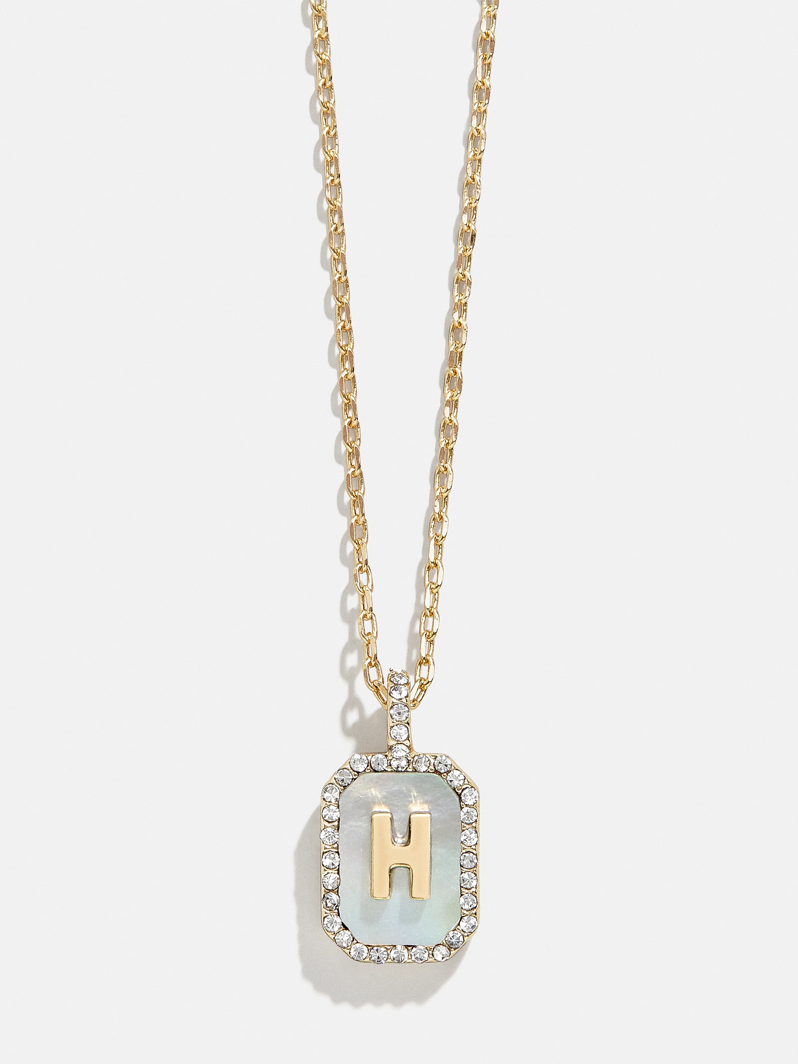 Gold & Mother Of Pearl Initial Necklace - Dark Mother Of Pearl - Image 10
