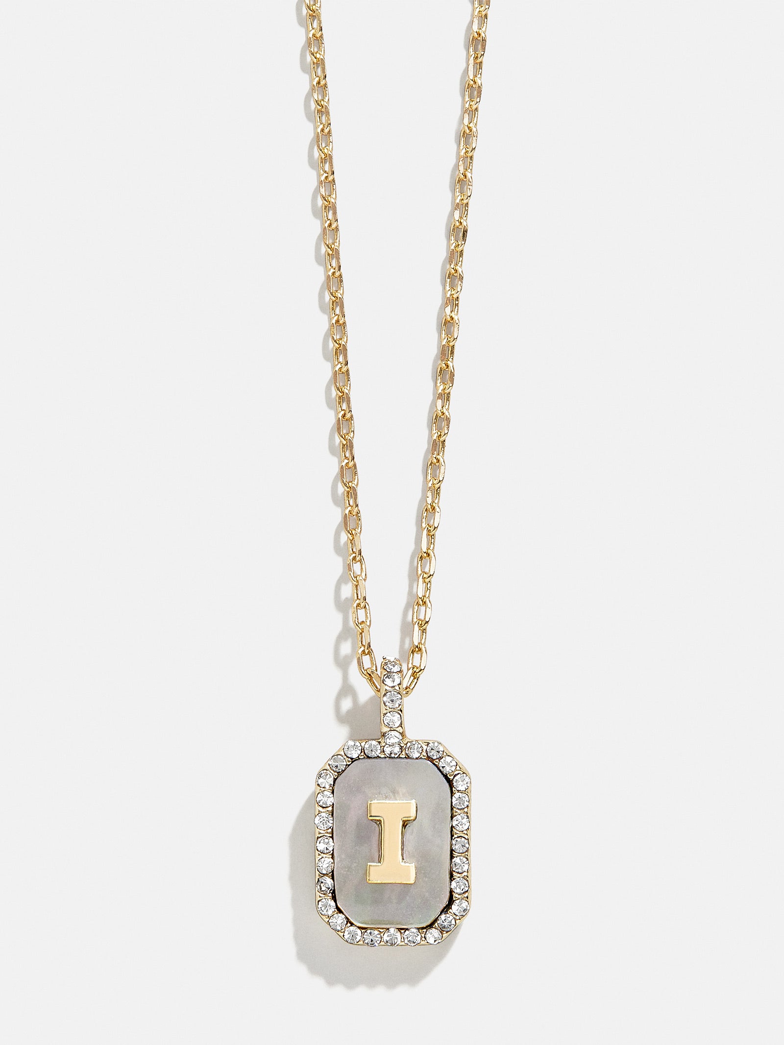 Gold & Mother Of Pearl Initial Necklace - Dark Mother Of Pearl - Image 11