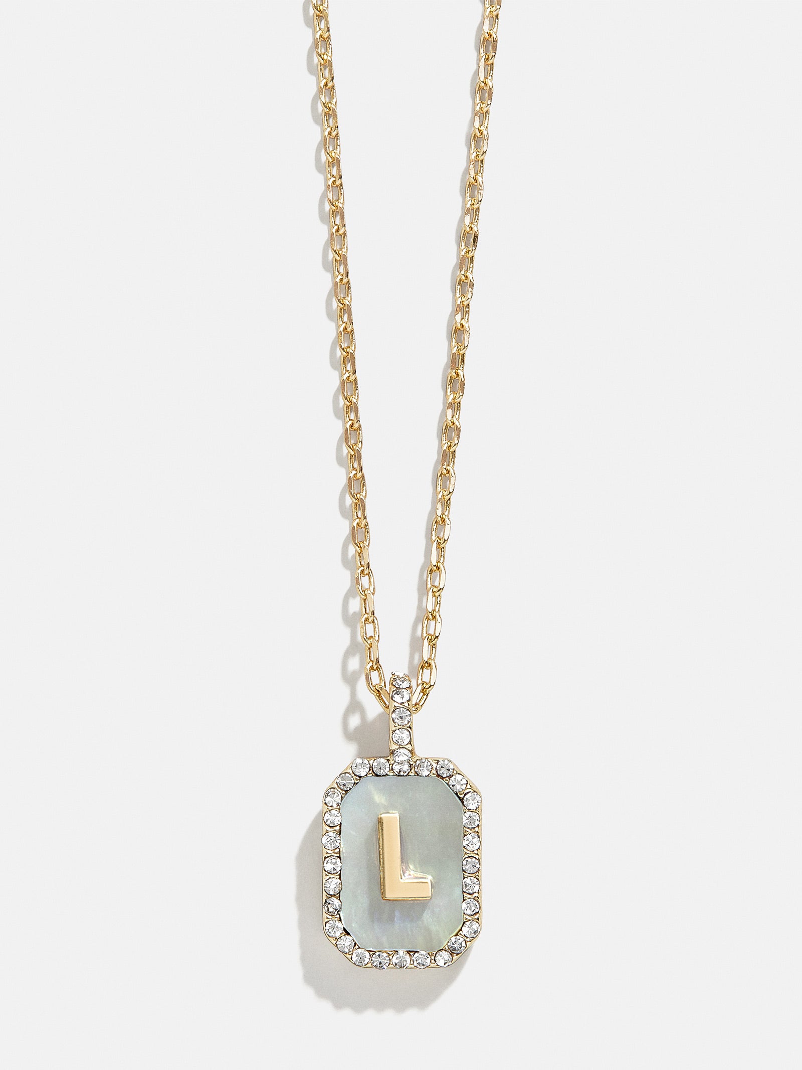 Gold & Mother Of Pearl Initial Necklace - Dark Mother Of Pearl - Image 14