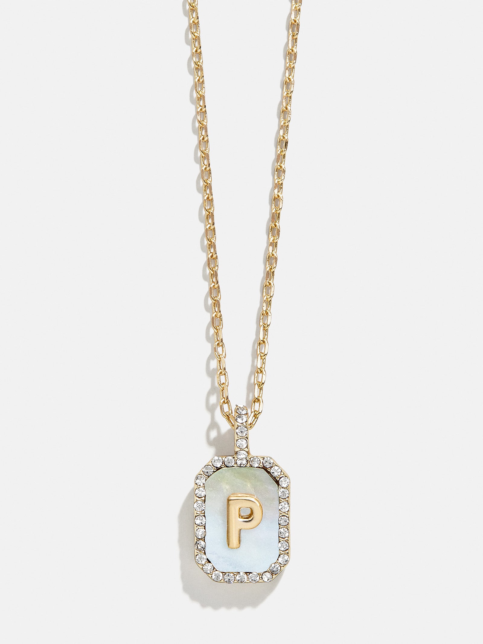 Gold & Mother Of Pearl Initial Necklace - Dark Mother Of Pearl - Image 18
