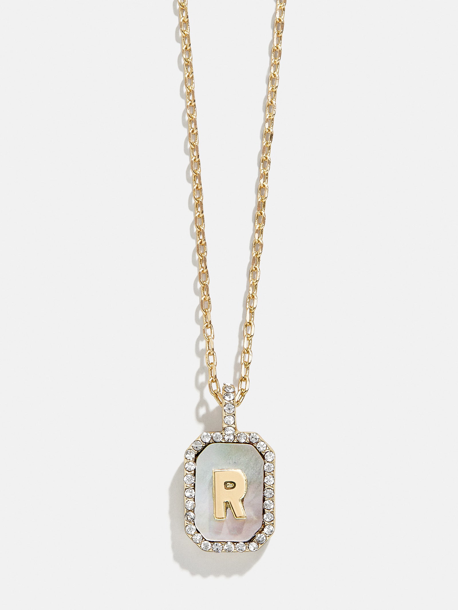 Gold & Mother Of Pearl Initial Necklace - Dark Mother Of Pearl - Image 20