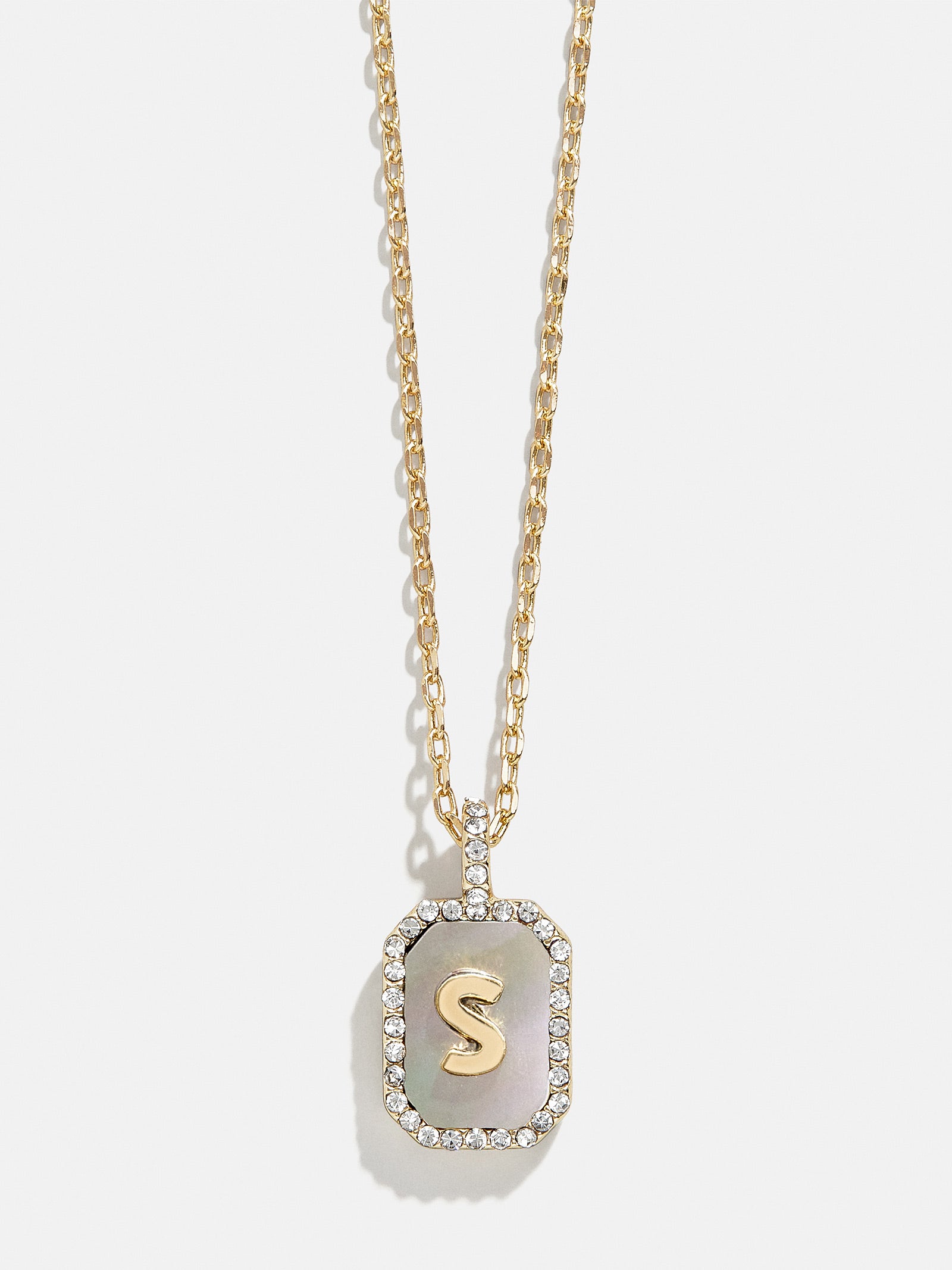 Gold & Mother Of Pearl Initial Necklace - Dark Mother Of Pearl - Image 21