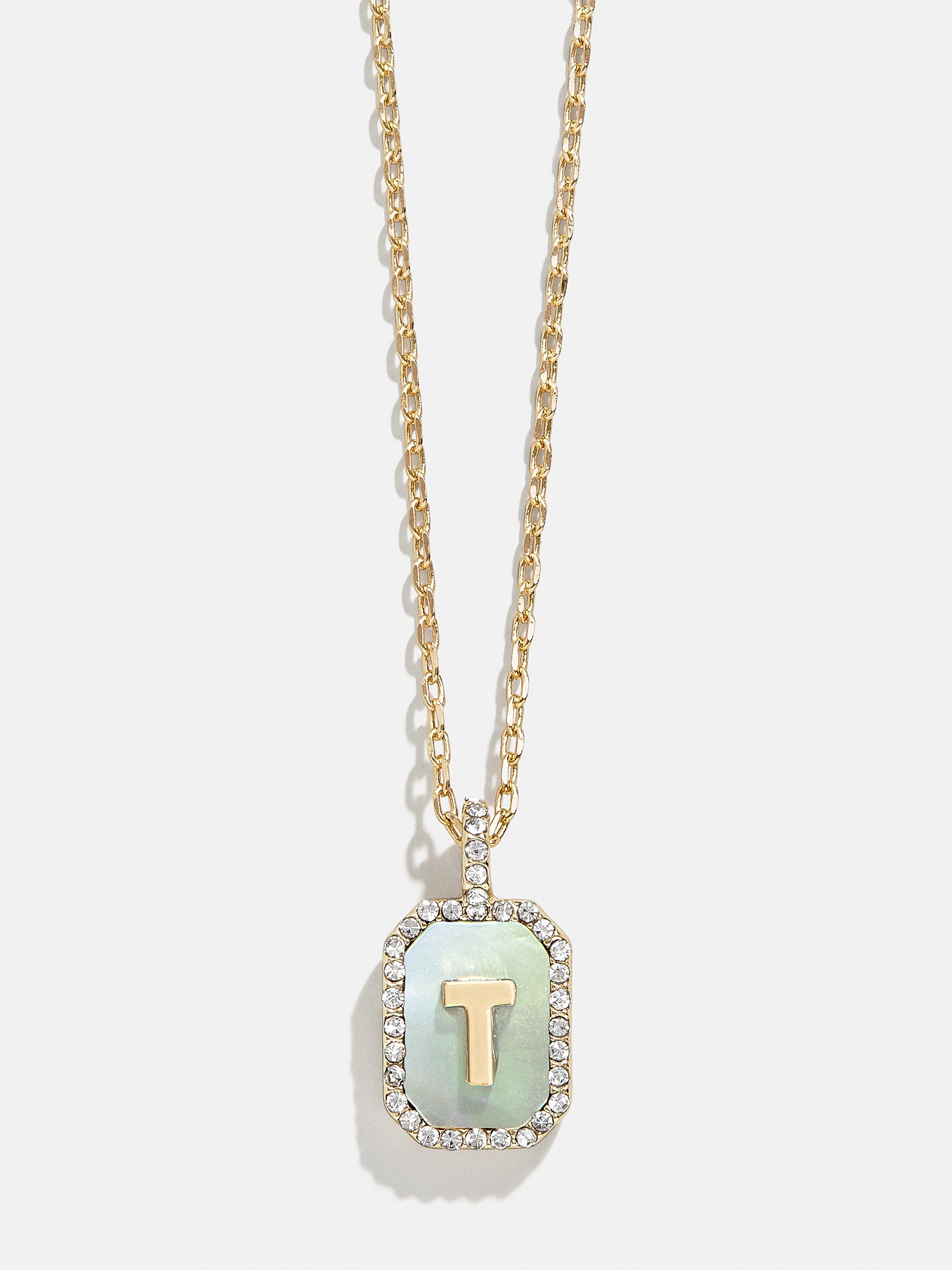 Gold & Mother Of Pearl Initial Necklace - Dark Mother Of Pearl - Image 22