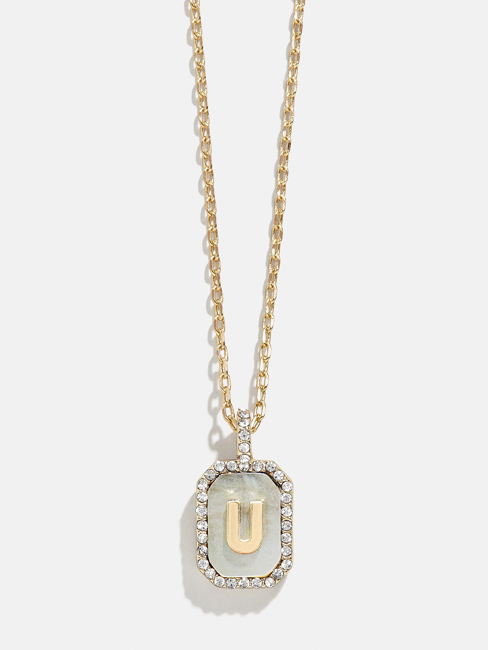 Gold & Mother Of Pearl Initial Necklace - Dark Mother Of Pearl - Image 23
