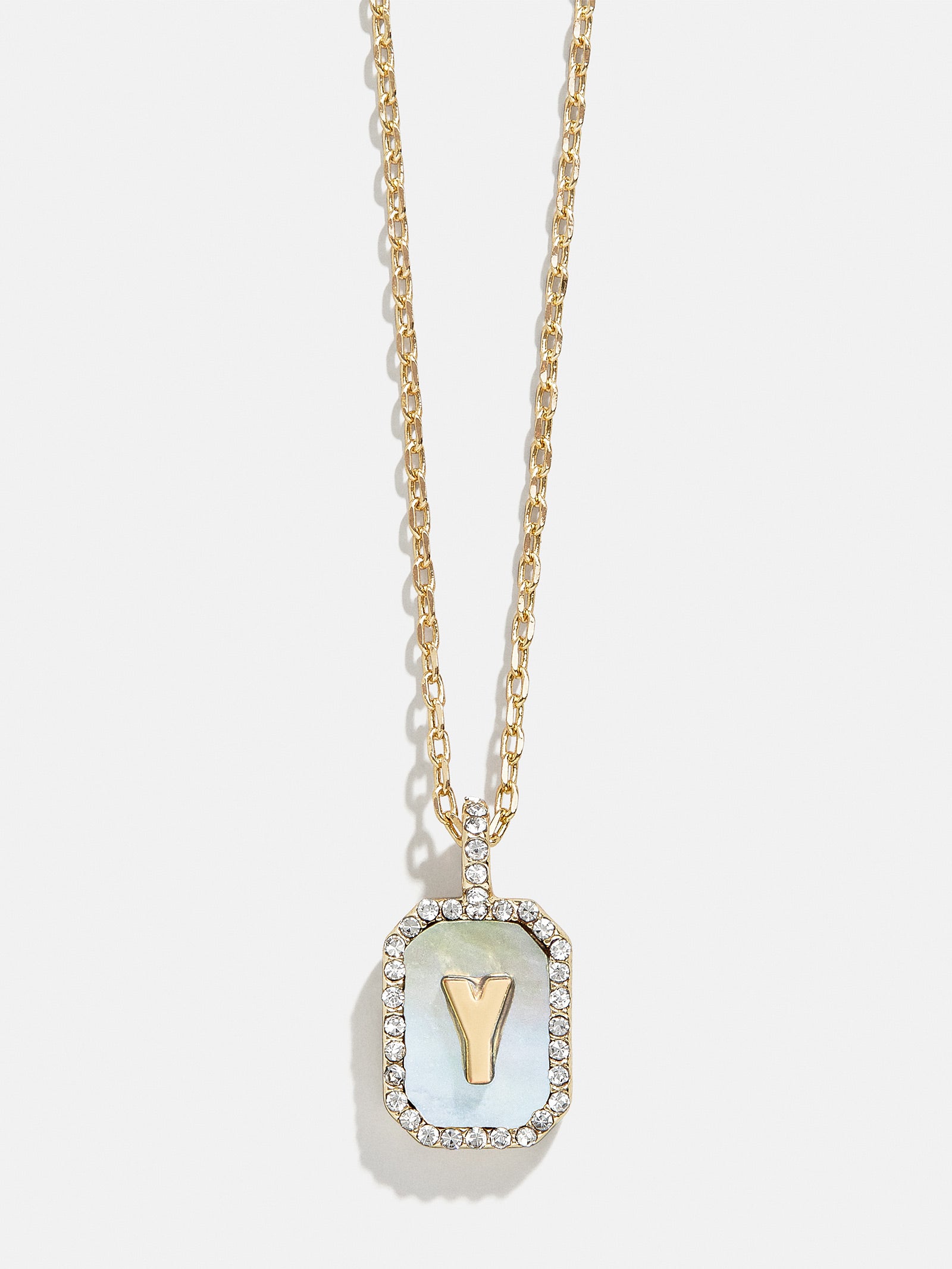 Gold & Mother Of Pearl Initial Necklace - Dark Mother Of Pearl - Image 27