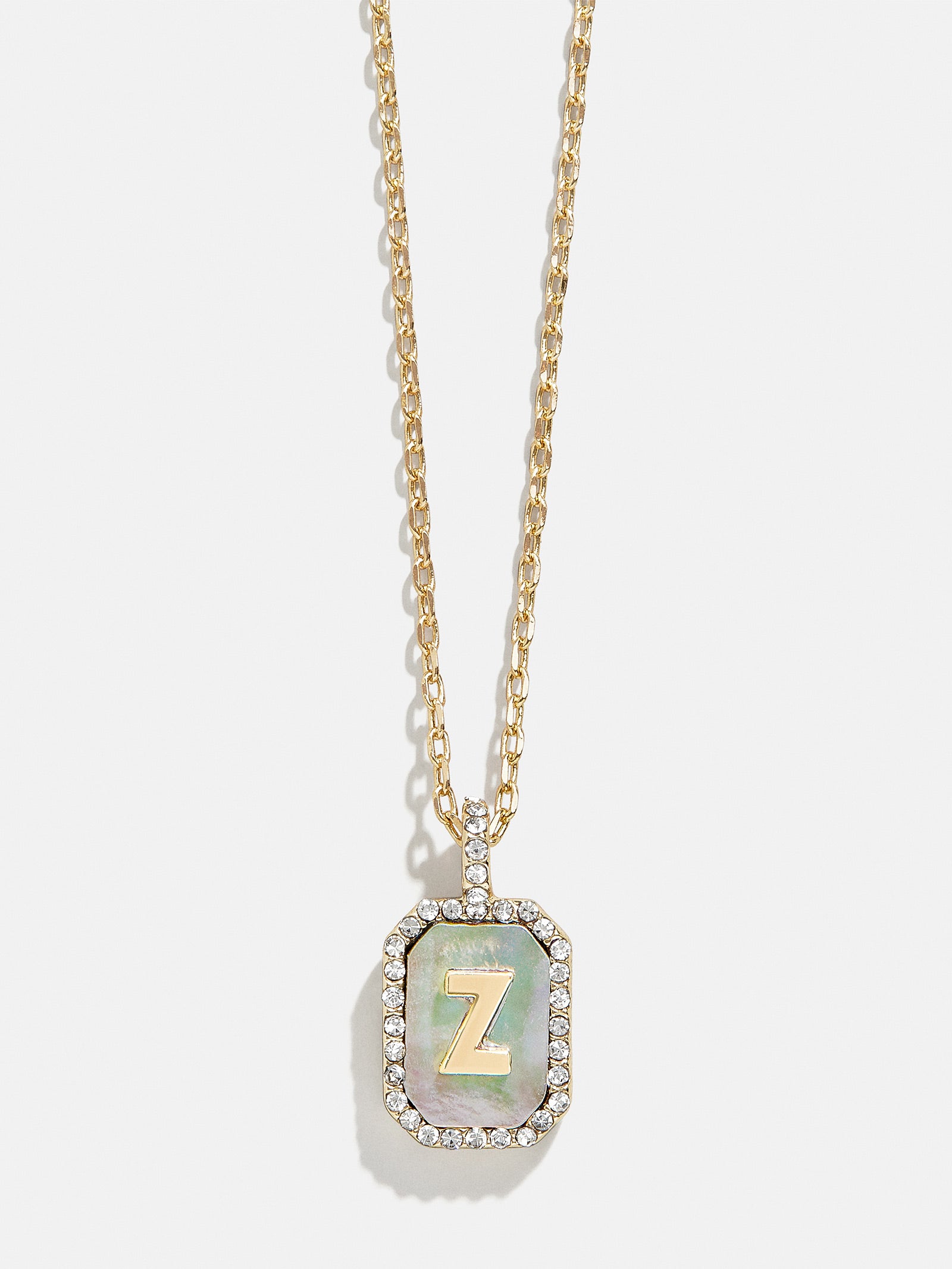 Gold & Mother Of Pearl Initial Necklace - Dark Mother Of Pearl - Image 28