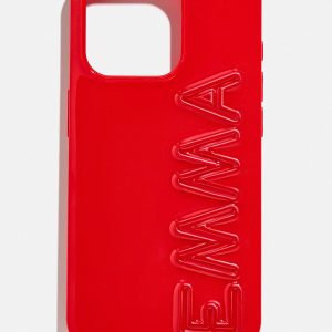 Fine Line Custom iPhone Case - Bright Red