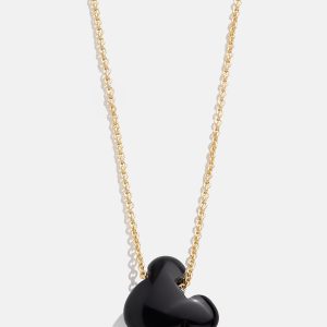 Mickey Mouse Disney Stone Pendant Necklace - Black