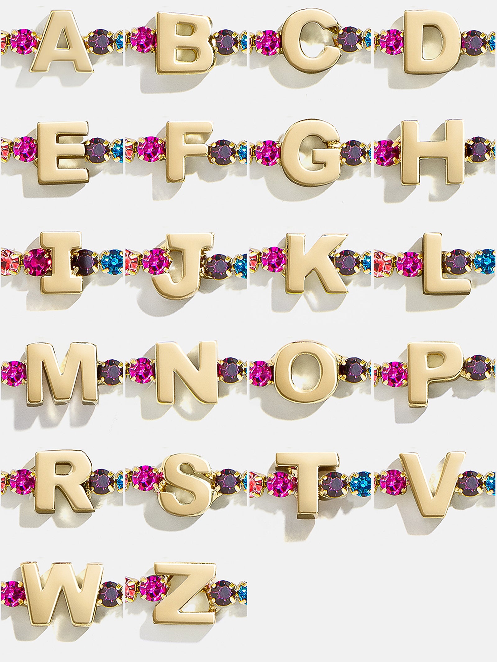 Kids' Initial & Heart Tennis Bracelet Set - Multi/Gold - Image 25