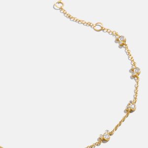 Mickey Mouse Disney 18K Gold Plated Sterling Silver Bracelet - Gold/Pav??