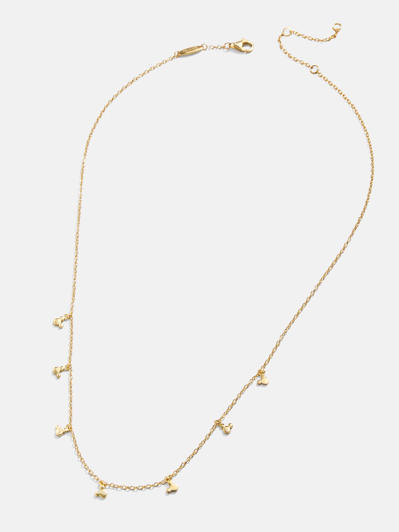 Mickey Mouse Disney 18K Gold Plated Sterling Silver Repeating Necklace - Gold - Image 3