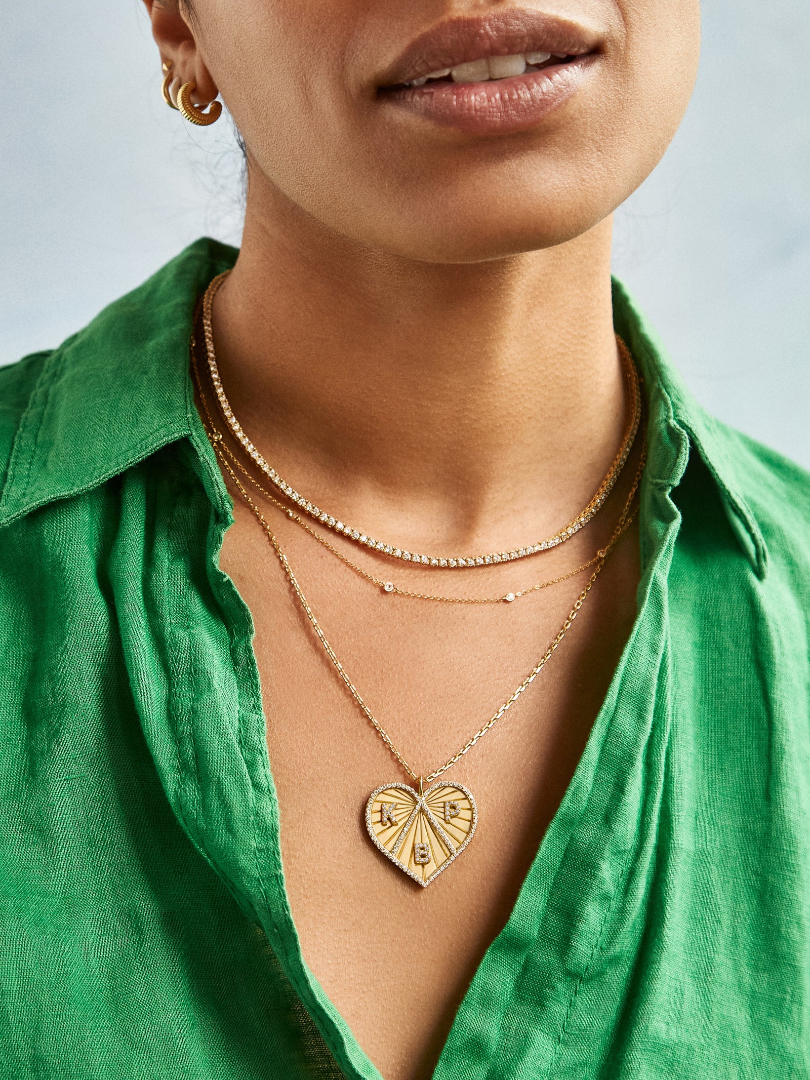 18K Gold Custom Heart Necklace - Image 6