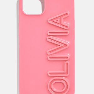 Fine Line Custom iPhone Case - Pink