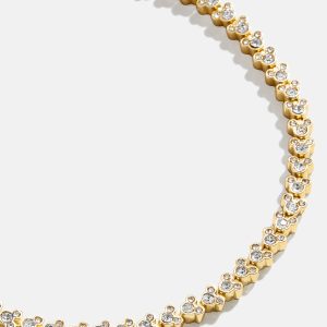 Mickey Mouse Disney Repeating Tennis Bracelet - Gold/Pav??
