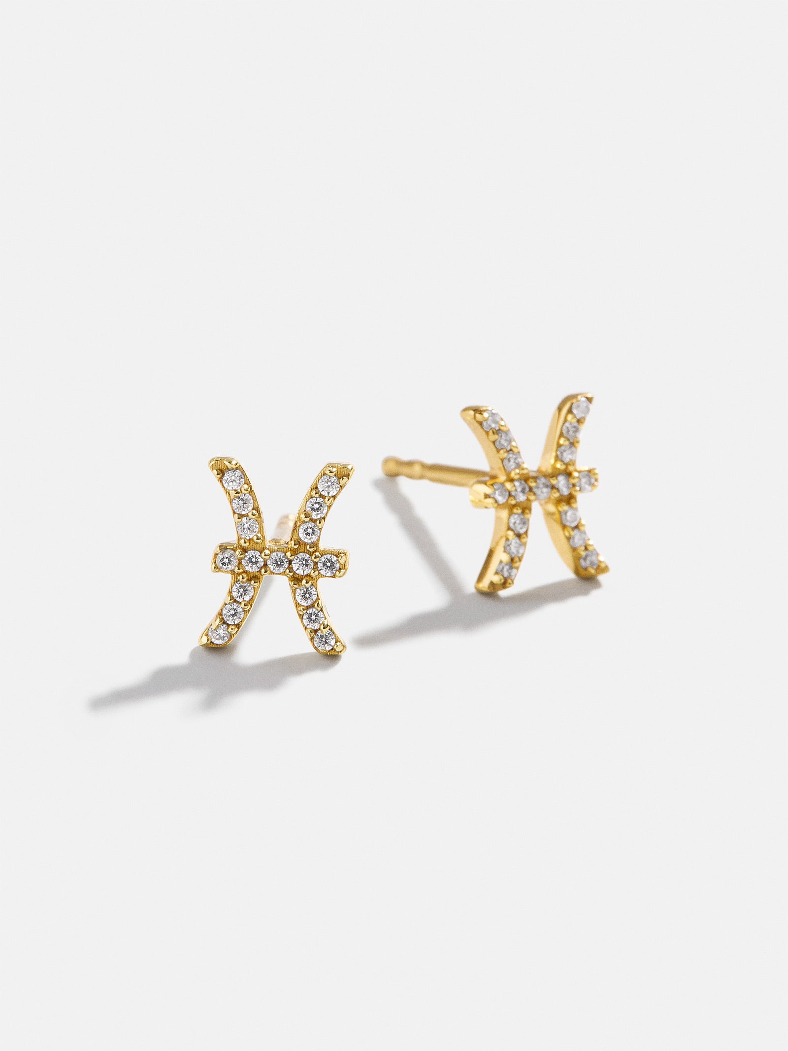 18K Gold Zodiac Earrings - 18K Gold. Pav?? Cubic Zirconia Stones - Image 17