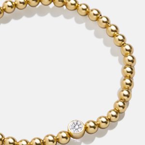 18K Gold Birthstone Pisa Bracelet - Crystal