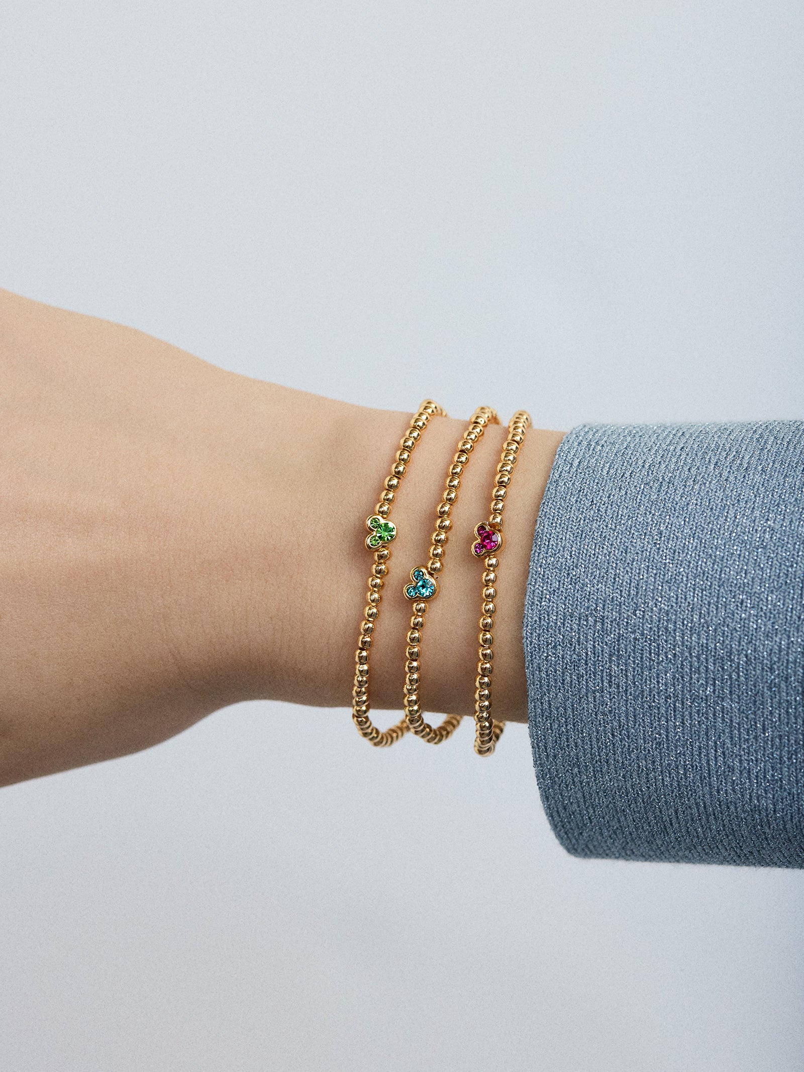 Disney Mickey Mouse Birthstone Pisa Bracelet - Emerald - Image 2