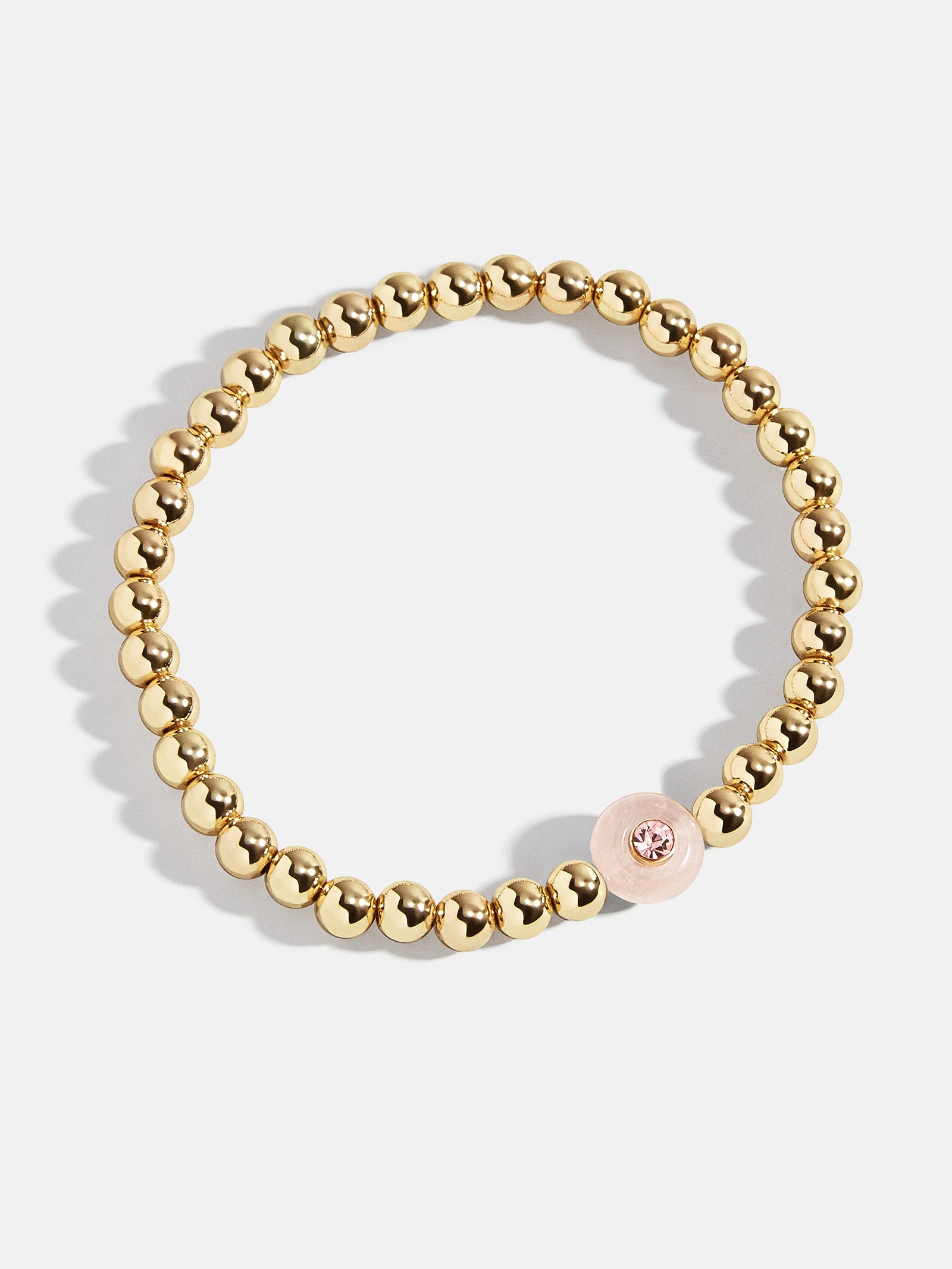 Semi-Precious Birthstone Pisa Bracelet - Rose Quartz - Image 3
