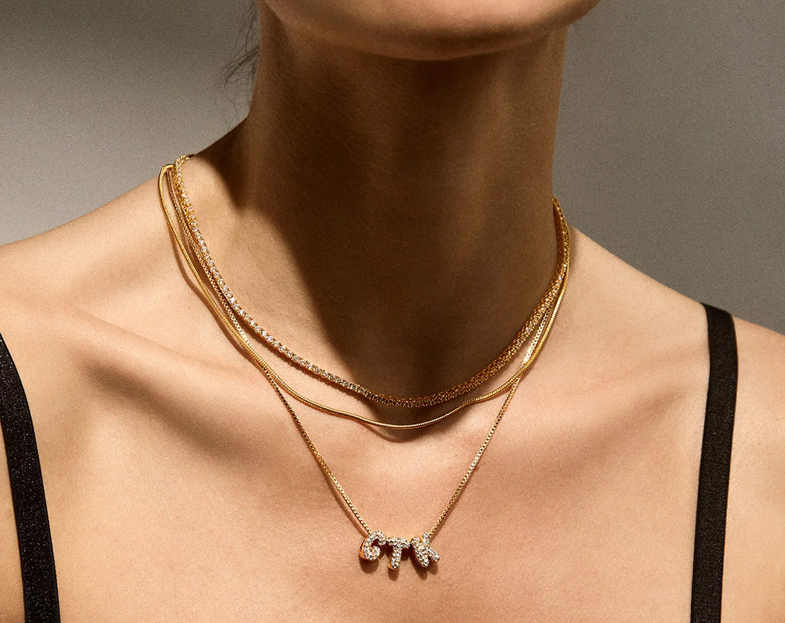 Bubble Letter Custom Necklace - Small Bubble Letter - Image 10