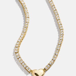 Heart Tennis Necklace - Heart