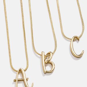 Classic Script Initial Necklace - Classic Script