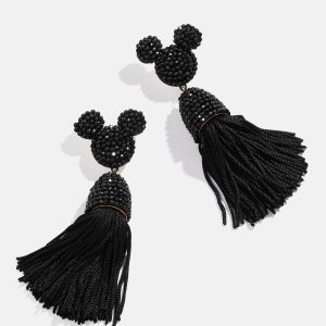 Disney Mickey Mouse Tassel Earrings - Black