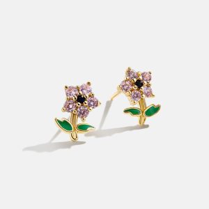 Flora 18K Gold Kids' Flower Earrings - Flower