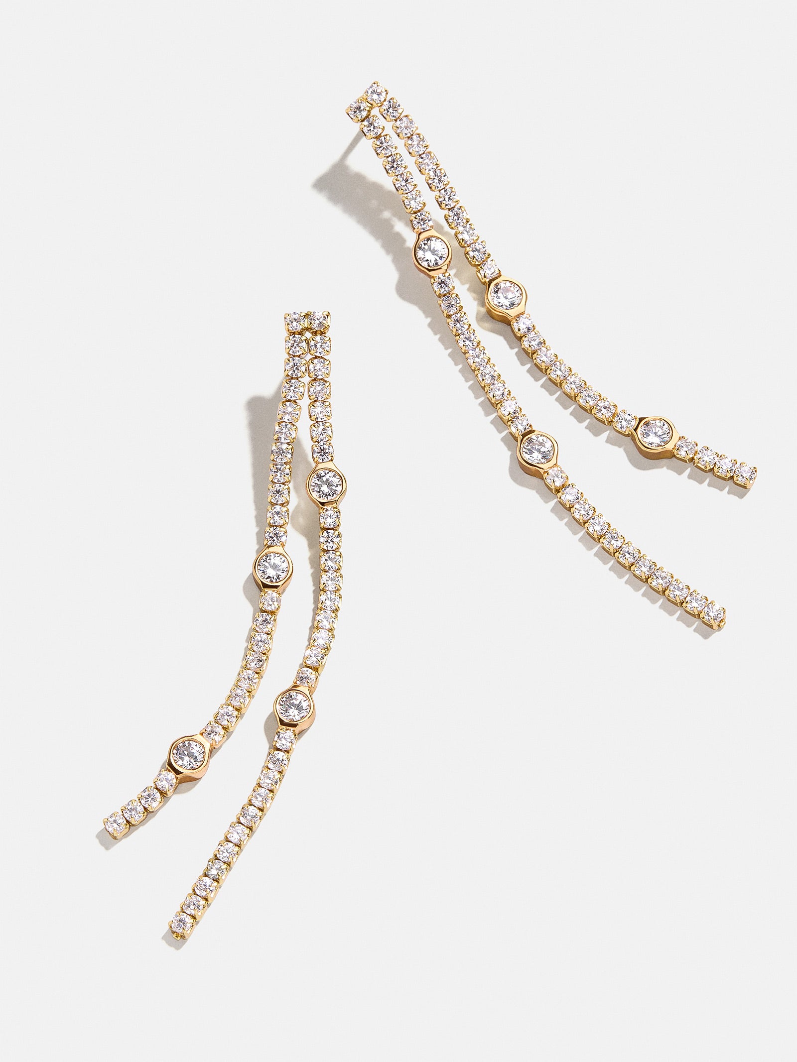 Lyanna 18K Gold Drop Earrings - Gold/Pav??