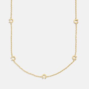 18K Gold Horseshoe Necklace - Horseshoe