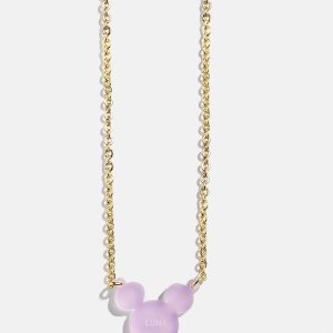 Disney Mickey Mouse Acrylic Custom Necklace - Translucent Purple