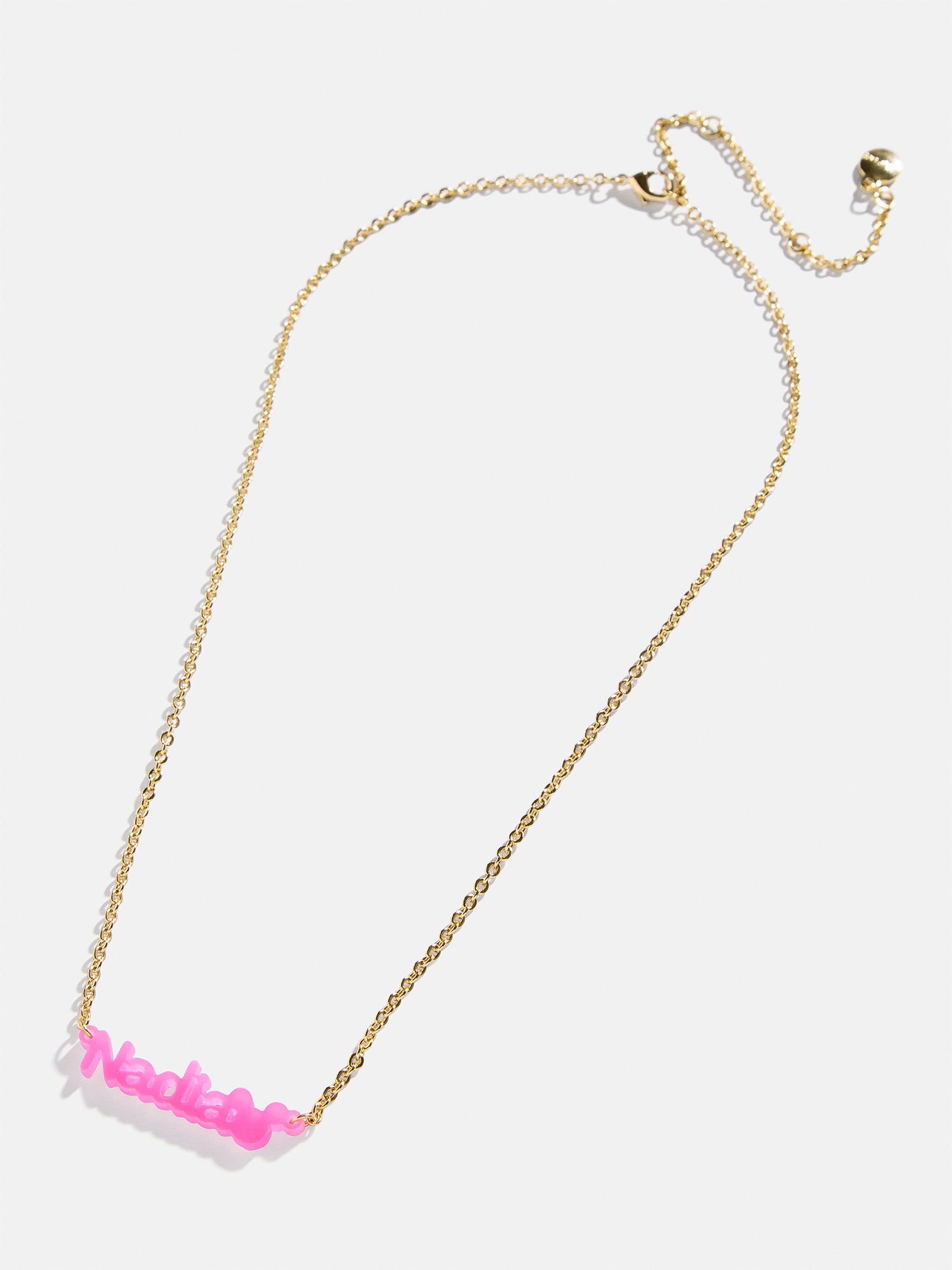 Disney Mickey Mouse Acrylic Custom Nameplate Necklace - Translucent Magenta - Image 3