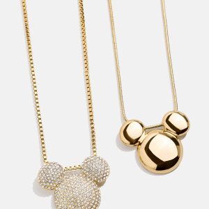 Disney Mickey Mouse Pav?? Bubble Necklace - Gold/Pav??