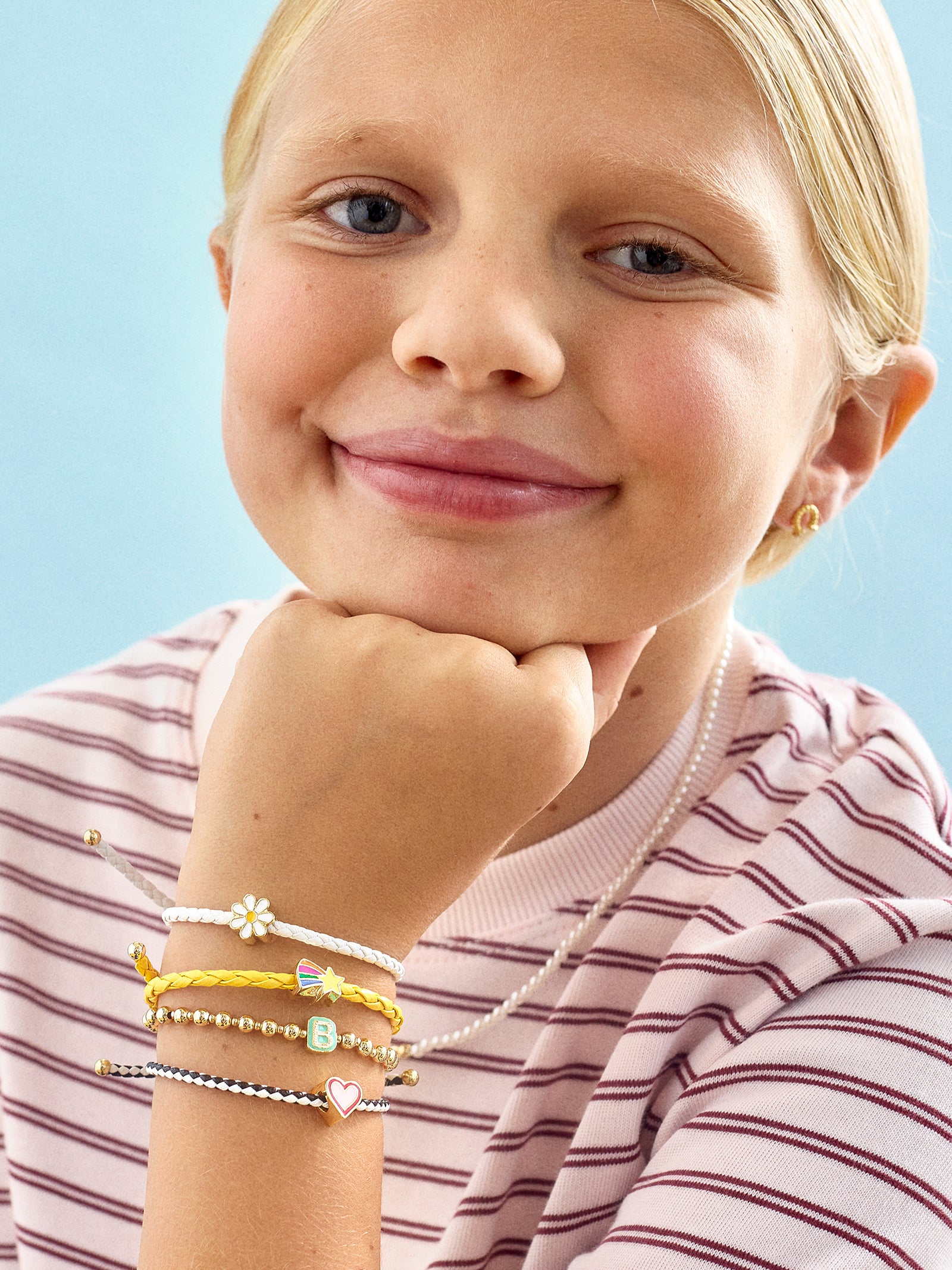 Somewhere Over The Rainbow Kids Bracelet Set - Rainbow Charm - Image 2