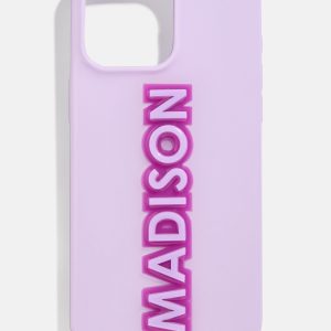 Block Font Custom iPhone Case - Lavender/Purple